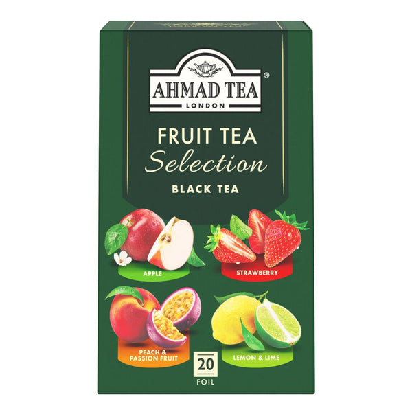 Ahmad Tea Fruit Selection Fruity Black Tea (20 Sachets), 6 Count