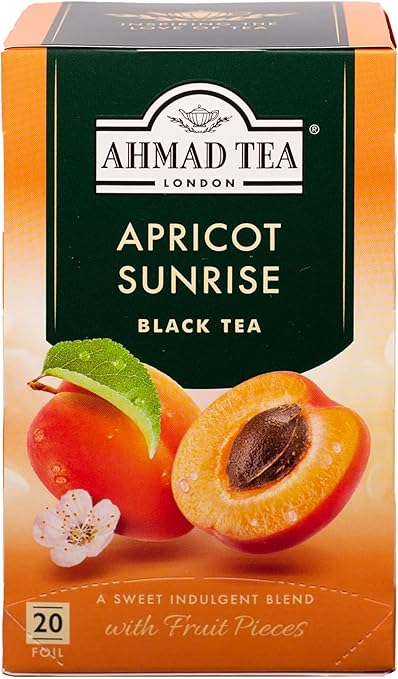 Ahmad Tea Apricot Sunrise Black Tea, 20 Count
