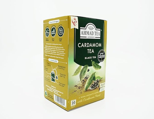 Ahmad Tea Cardamom Black Tea, 20 Count
