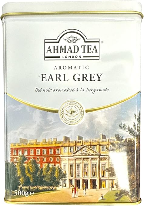 Ahmad Tea Earl Grey Aromatic Loose Tea in Tin, 500 g (Pack of 1)
