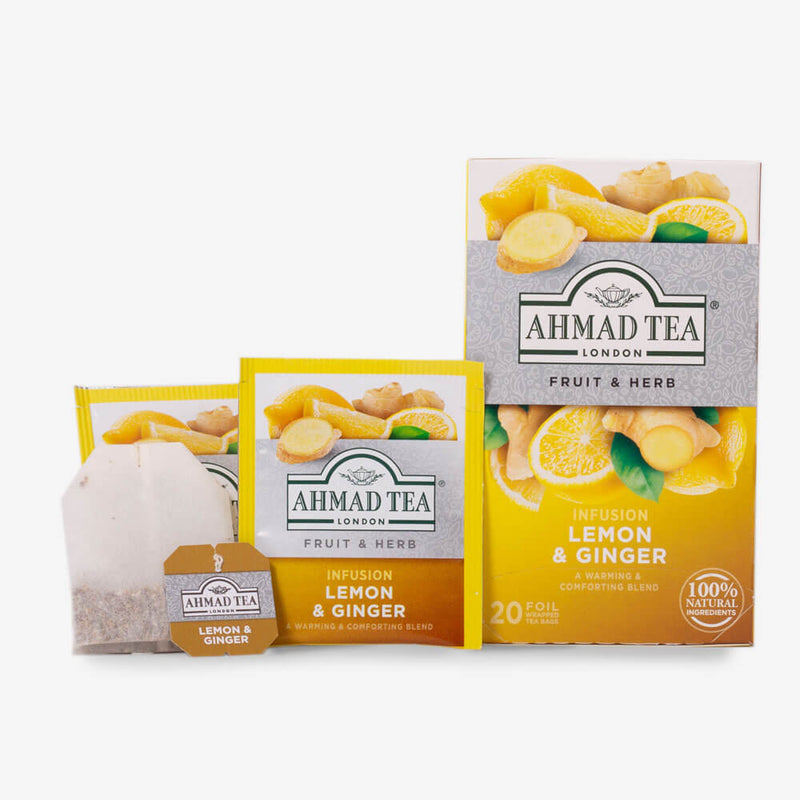 Ahmad Tea  Lemon & Ginger Herbal Tea,20 Count