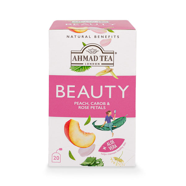 Ahmad Tea Beauty - Peach, Carob & Rose Petals, 20 Count