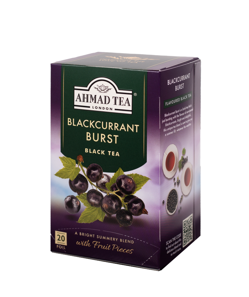 Ahmad Tea Blackcurrant Burst Black Tea, 20 Count