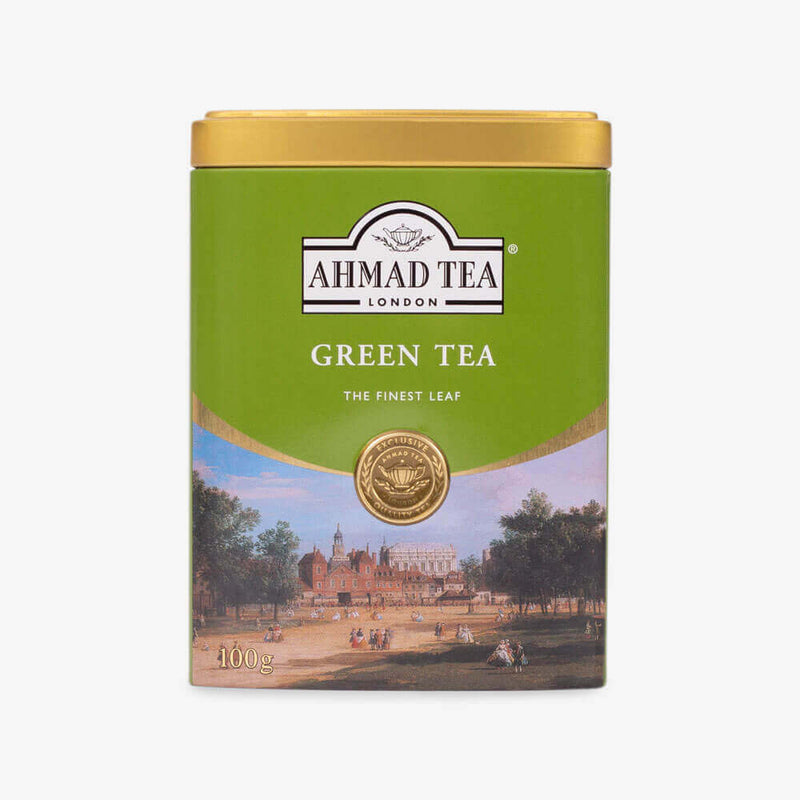 Ahmad Tea Green Tea Pure (Loose Leaf) in Tin, 100 Grams