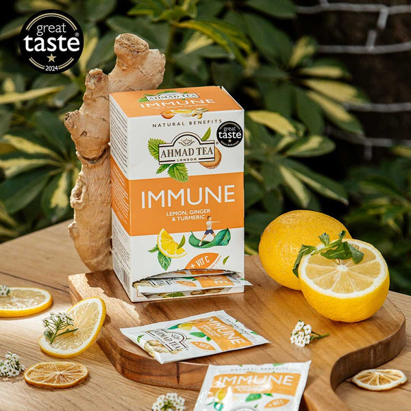 Ahmad Tea Immune - Lemon, Ginger & Turmeric, 20 Count