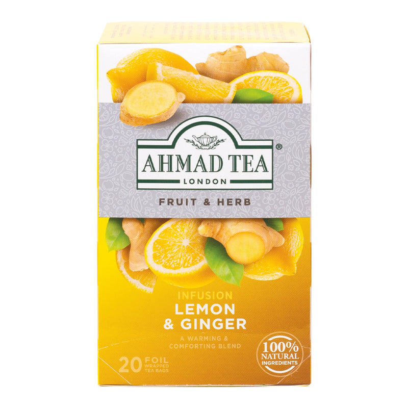 Ahmad Tea  Lemon & Ginger Herbal Tea,20 Count