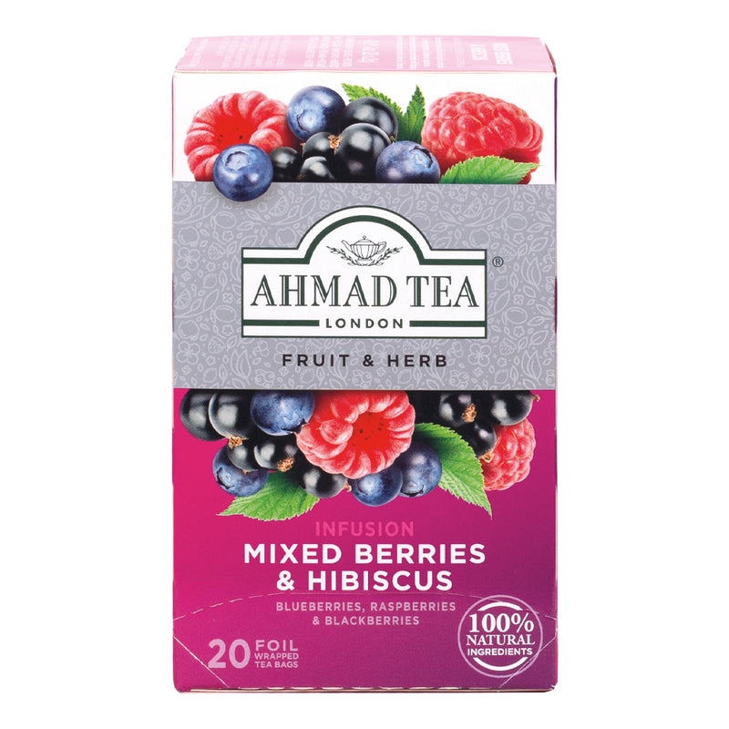 Ahmad Tea Mixed Berries & Hibiscus Herbal Tea,20 Count